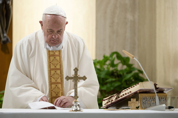 Papież Franciszek podczas mszy św. /VATICAN MEDIA HANDOUT /PAP/EPA