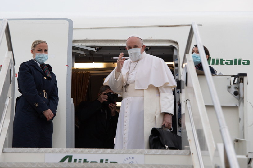 Papież przybył do Iraku Papież Franciszek przybył do Bagdadu /VATICAN MEDIA HANDOUT /PAP/EPA