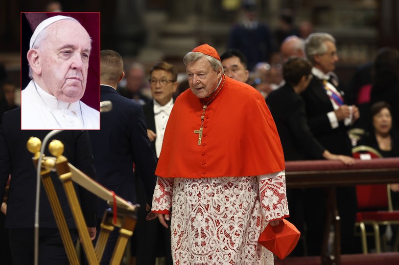 Papież Franciszek uważa, że zmarły kardynał Pell bez wahania i z wytrwałością podszedł do godziny próby /Alessandra Benedetti - Corbis / Contributor /// RICCARDO DE LUCAANADOLU AGENCYAnadolu Agency  /AFP/Getty