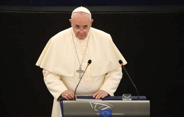 Papież Franciszek w Parlamencie Europejskim /PAP/EPA/PATRICK SEEGER /PAP/EPA