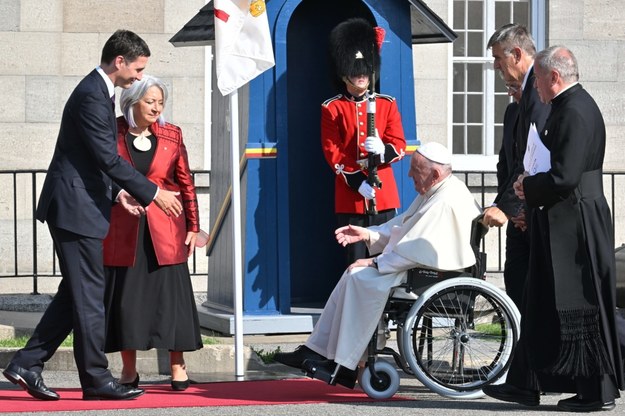 Papież Franciszek w Quebecu /CIRO FUSCO /PAP/EPA