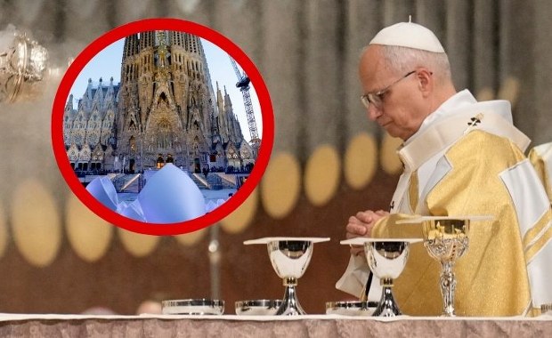 Papież Leon XIV pobłogosławił Wieżę Chrystusa w Barcelonie