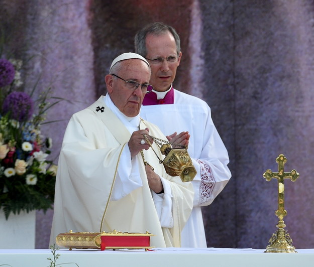 Papież podczas mszy posłania w Brzegach /PAP/Jacek Turczyk /PAP
