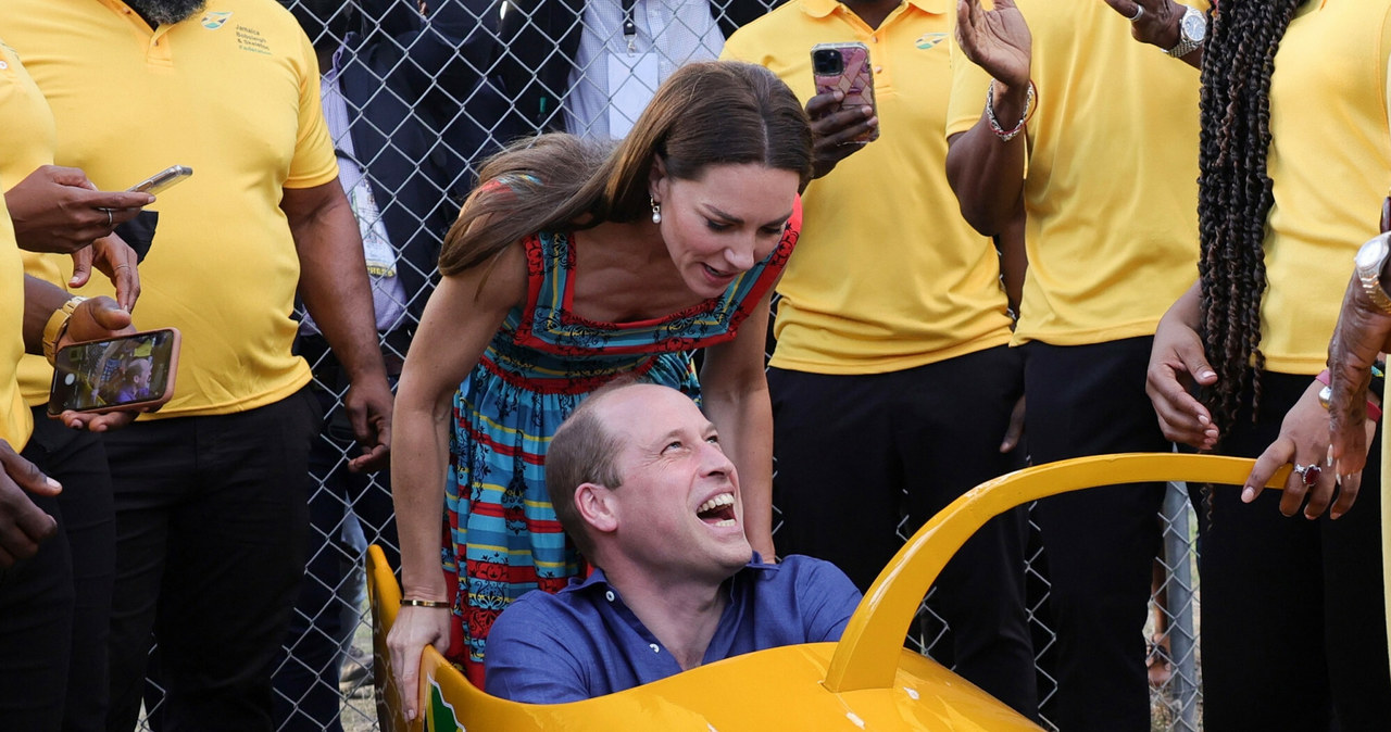 Para książęca odwiedziła narodową jamajską drużynę bobslejową /Chris Jackson/Press Association/East News /East News