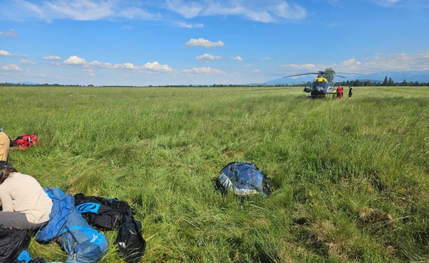 Paralotniarz runął z blisko 50 metrów. Groźny wypadek na Podhalu