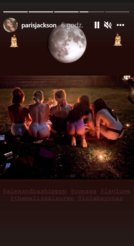 Paris Jackson świętuje pełnię księżyca fot. Instagram (instagram.com/parisjackson) /Instagram