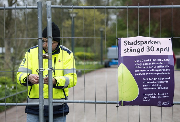 Park w Lund został zamknięty na czas pracy ogrodników /	 TT NEWS AGENCY/Johan Nilsson /PAP/EPA