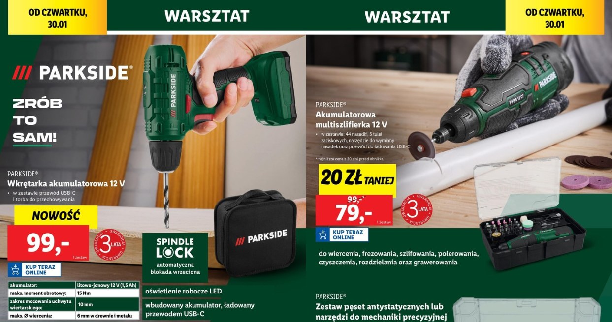 Parkside w Lidlu od 9,99 zł. Tylko teraz narzędzia i akcesoria w mega promocjach! /Lidl /INTERIA.PL