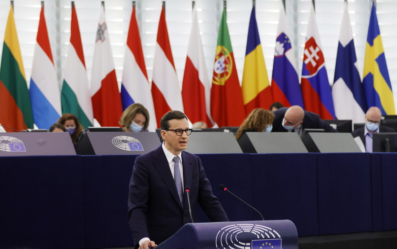Parlament Europejski. Premier Mateusz Morawiecki prezentuje stanowisko Polski /RONALD WITTEK / POOL /PAP/EPA
