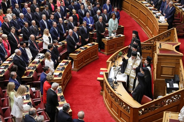 Parlament Grecji zebrał się na pierwszym posiedzeniu i niebawem zostanie rozwiązany /George Vitsaras /PAP/EPA
