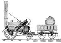 Parowóz "Rocket" - lokomotywa George Stephensona /Encyklopedia Internautica