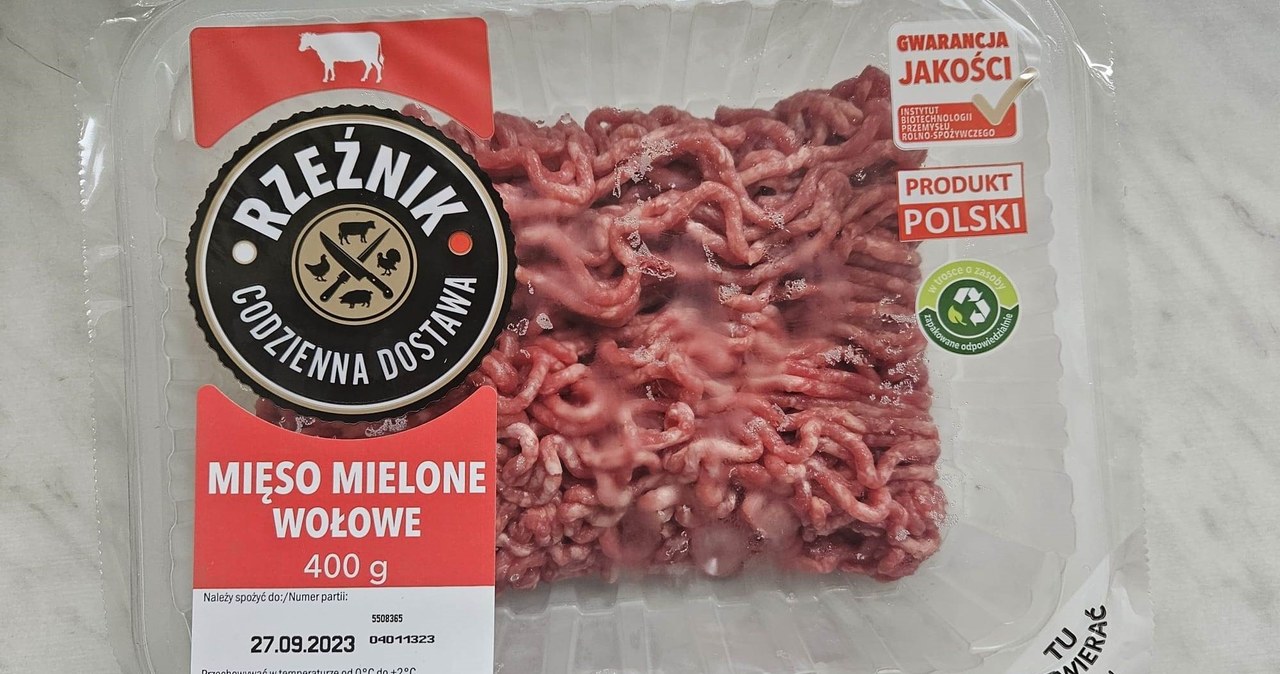 Partia skażonego Salmonellą mięsa wołowego sprzedawanego w Lidlu /fot. GIS /INTERIA.PL
