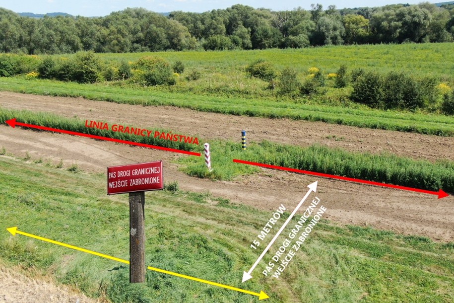 Pas drogi granicznej /Straż Graniczna