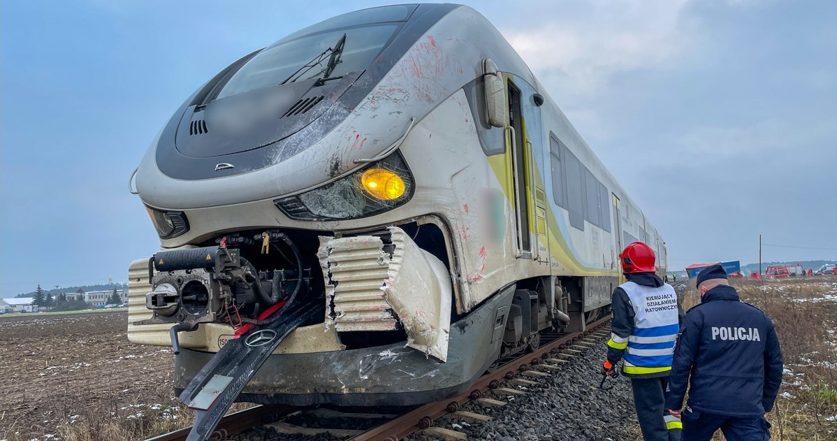 Pasażerom i załodze szynobusu nic się nie stało /Informacja prasowa