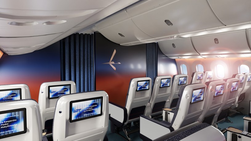 Pasażerowie skorzystają z nowych kabin w Dreamlinerach LOT-u w 2026 roku. /materiały prasowe