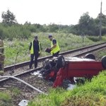 Pasłęk: Zderzenie pociągu z samochodem. Są poszkodowani