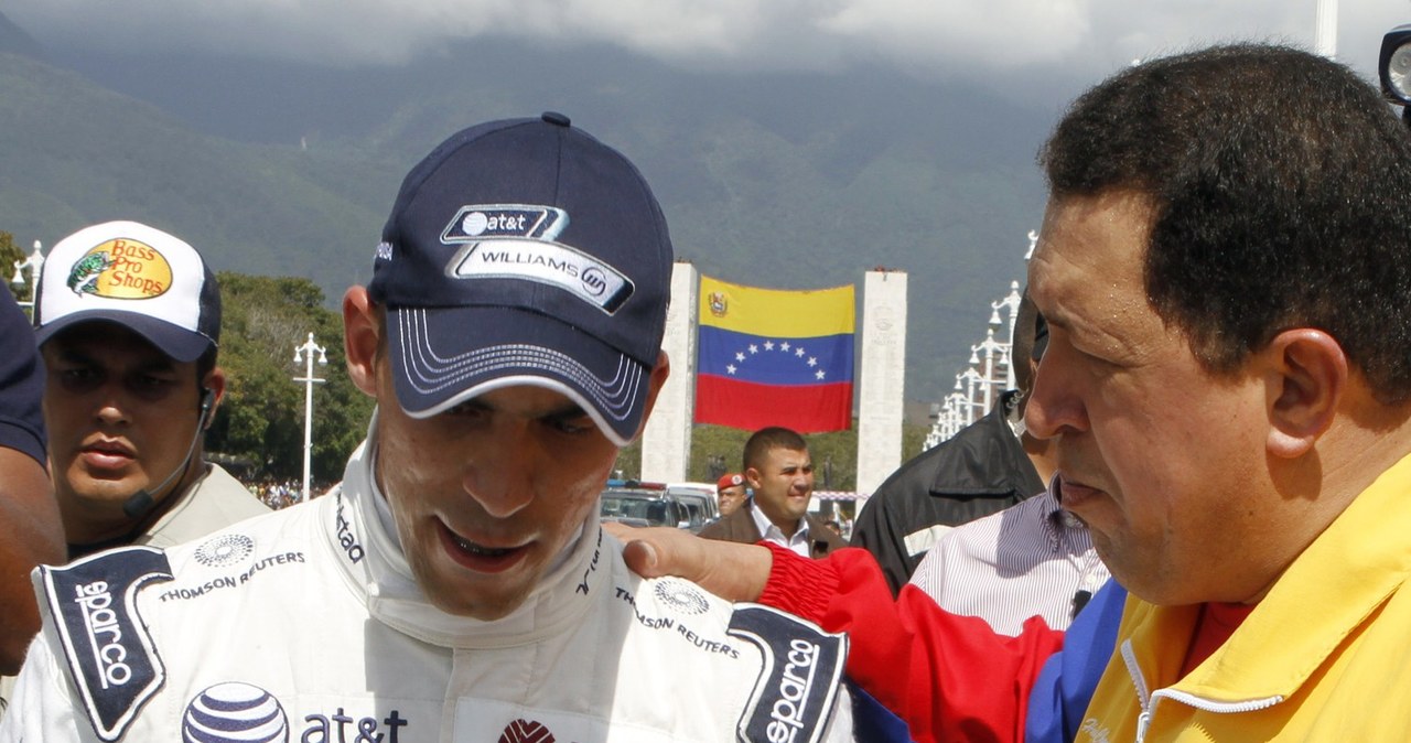 Pastor Maldonado i Hugo Chavez /AFP