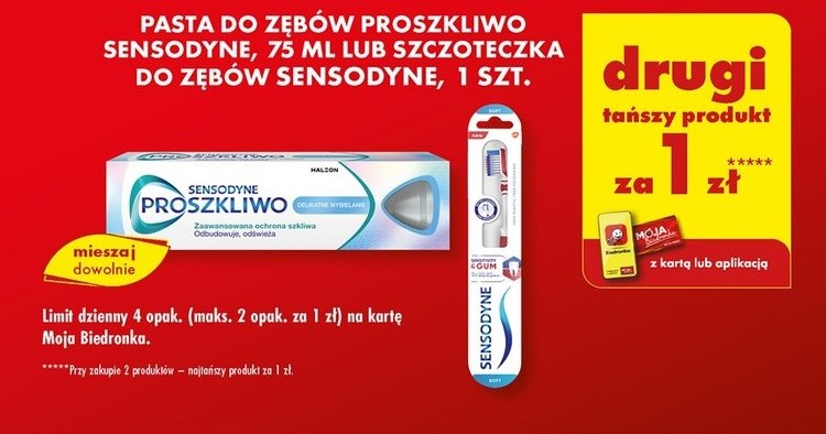 Pasty i szczoteczki Sensodyne za złotówkę /Biedronka /INTERIA.PL