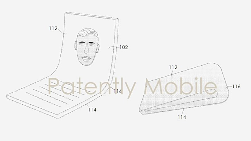 Patent składanego smartfona Google / fot. PatentlyMobile /materiał zewnętrzny
