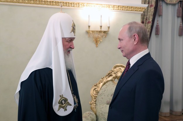 Patriarcha Cyryl z rosyjskim prezydentem /MICHAEL KLIMENTYEV/SPUTNIK/KREMLIN POOL /PAP/EPA
