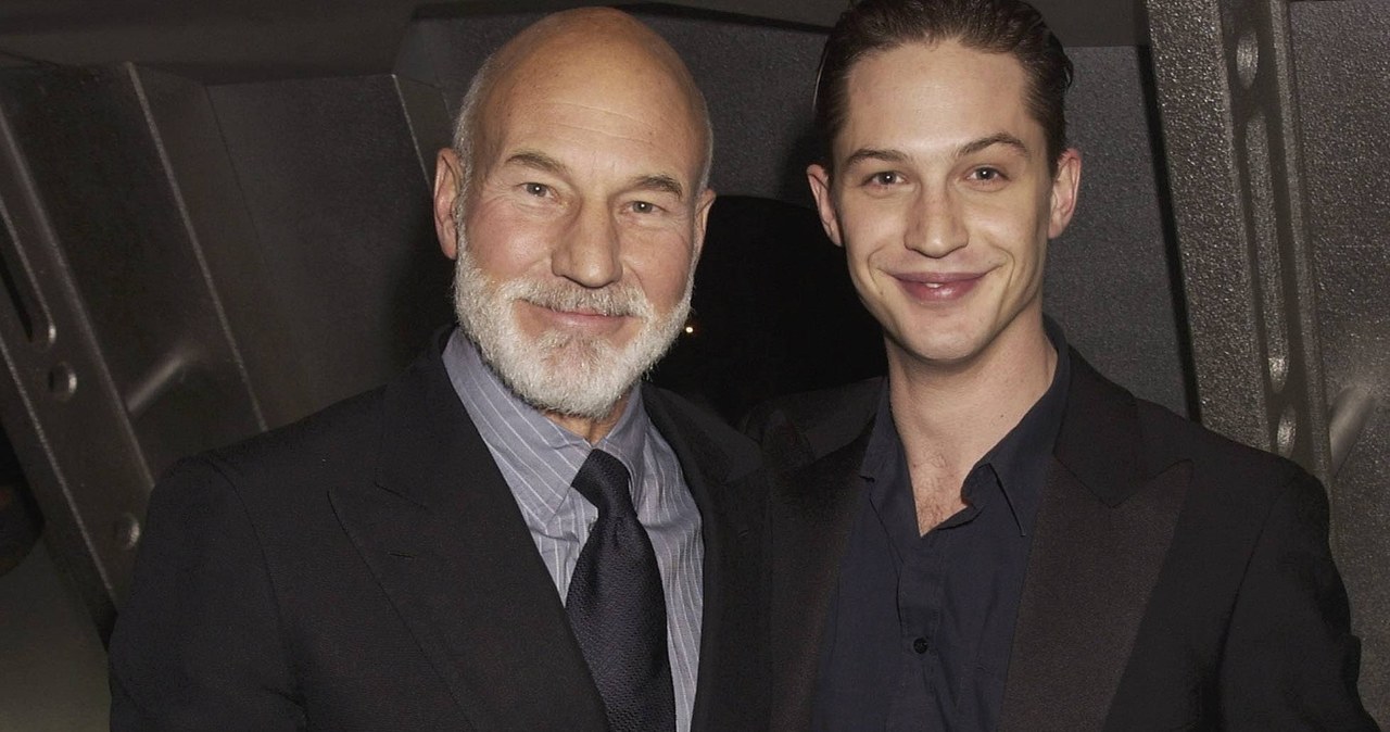 Patrick Stewart i Tom Hardy w 2002 roku /Dave Benett/Getty Images /Getty Images