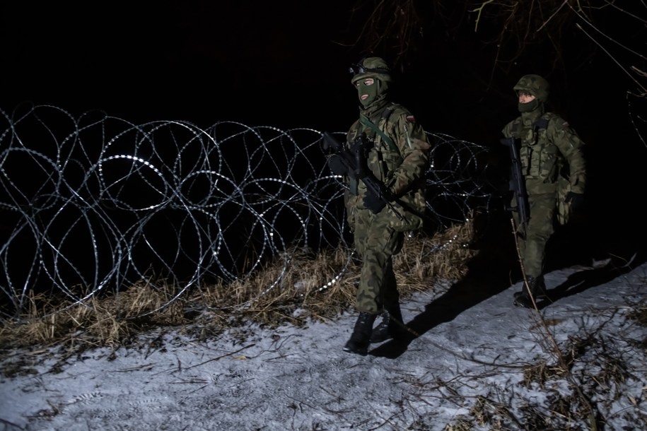 Patrol Wojsk Obrony Terytorialnej na granicy polsko-białoruskiej /Wojtek Jargiło /PAP