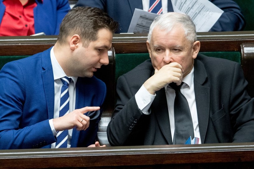 Patryk Jaki i Jarosław Kaczyński /Andrzej Iwańczuk /Reporter