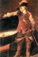 Paul Delaroche, Oliver Cromwell przy trumnie króla Karola I, 1831 /Encyklopedia Internautica