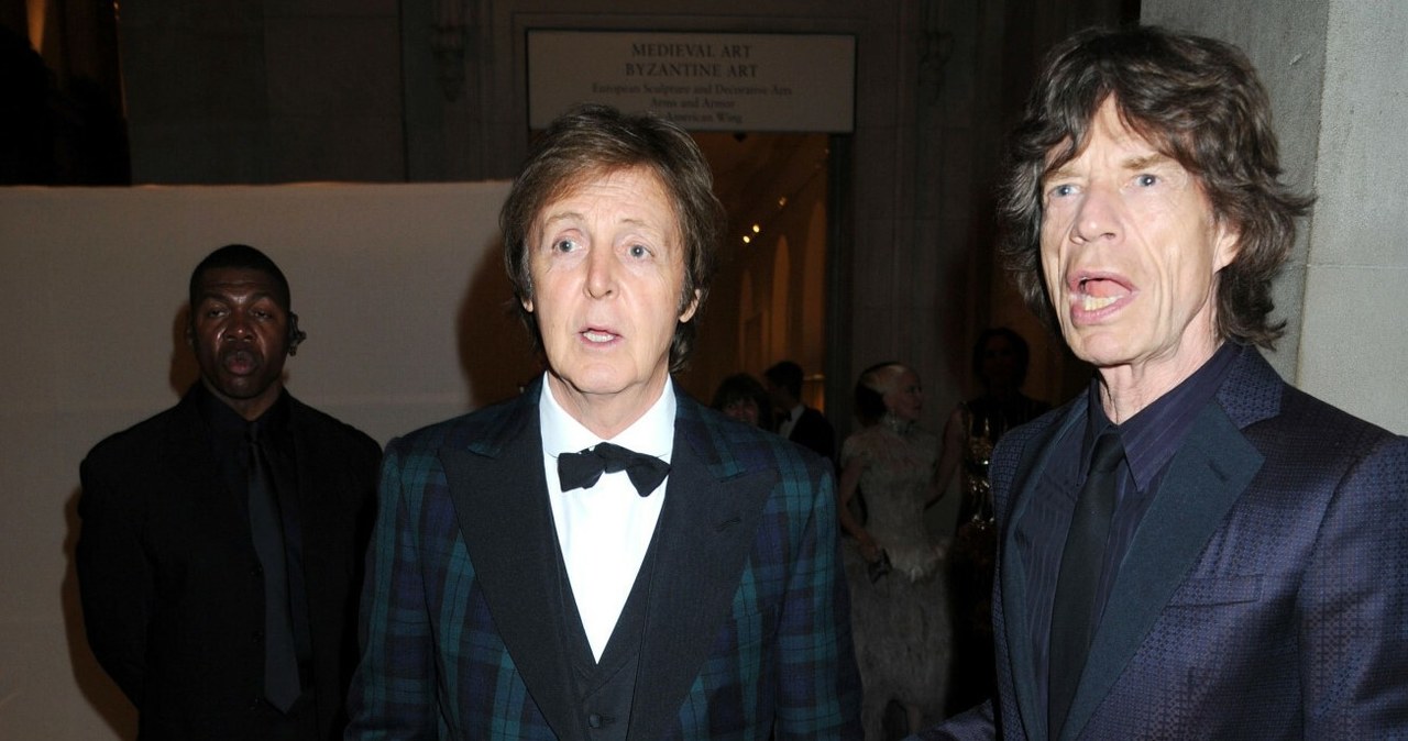 Paul McCartney i Mick Jagger w 2011 roku /Richard Young/Rex Features /East News