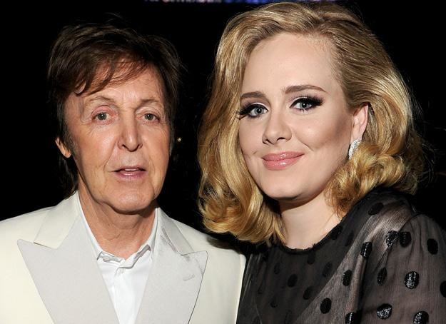 Paul McCartney z Adele podczas tegorocznej gali rozdania nagród Grammy - fot. Larry Busacca /Getty Images/Flash Press Media