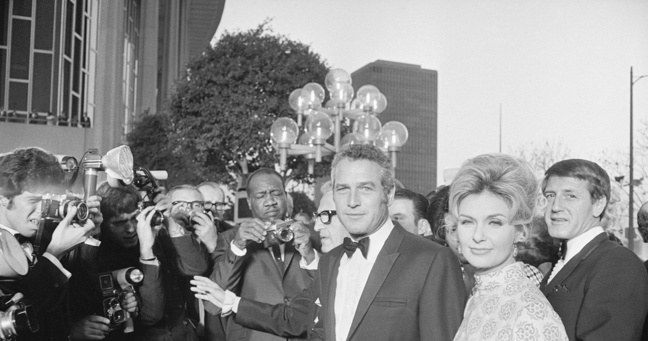 Paul Newman i Joanne Woodward przed galą Oscarów w 1969 roku /Getty Images