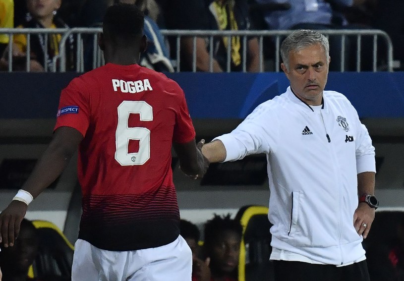 Paul Pogba i Jose Mourinho /AFP