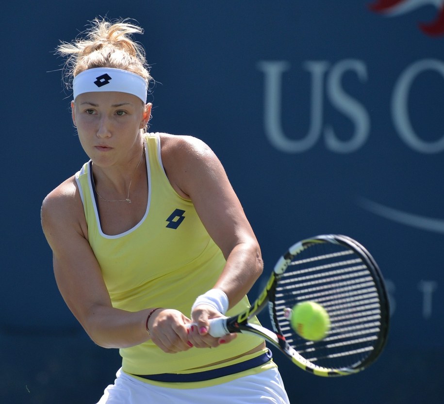 Paula Kania pożegnała się z US Open w pierwszej rundzie /JUSTIN LANE /PAP/EPA