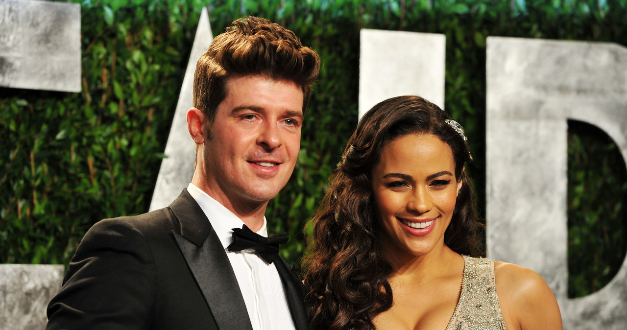 Paula Patton z mężem Robinem Thicke /Pascal Le Segretain /Getty Images