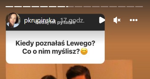 Paulina Krupińska i Robert Lewandowski /Screen z InstaStory  /Instagram