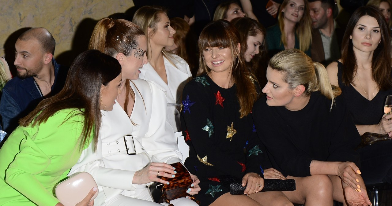 Paulina Krupińska, Katarzyna Burzyńska, Anna Lewandowska, Zofia Zborowska na pokazie mody w 2019 r. /Radoslaw Nawrocki /Agencja FORUM