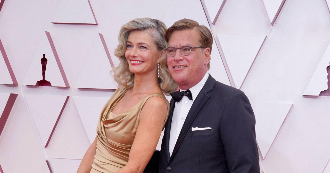 Paulina Porizkova i jej partner, reżyser i producent Aaron Sorkin /East News