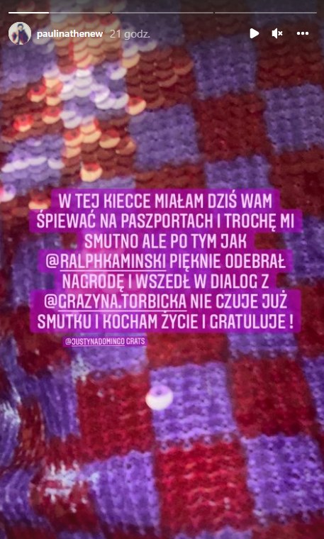 Paulina Przybysz https://www.instagram.com/paulinathenew/ /Instagram