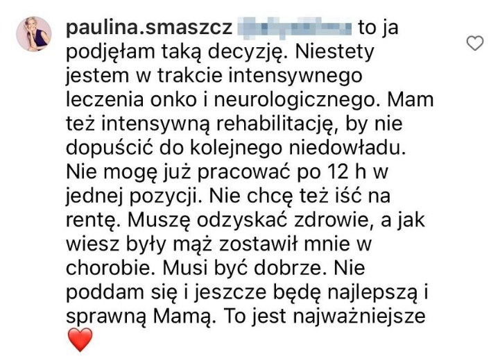 Paulina Smaszcz gorzko o Kurzajewskim /Instagram