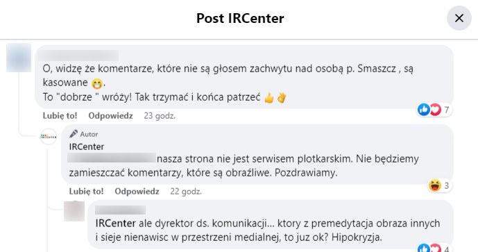 Paulina Smaszcz kłóci się z internautami. Broni ją pracodawca /Facebook