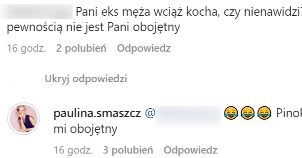 Paulina Smaszcz nazwała Kurzajewskiego "PINOKIO" /@paulina.smaszcz /Instagram