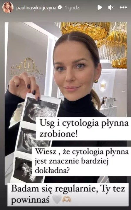 Paulina Sykut-Jeżyna pochwaliła się badaniami USG! /Instagram @paulinasykutjezyna /Instagram
