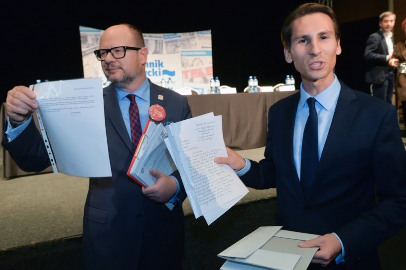 Paweł Adamowicz i Kacper Płażyński / Łukasz Dejnarowicz  /Agencja FORUM