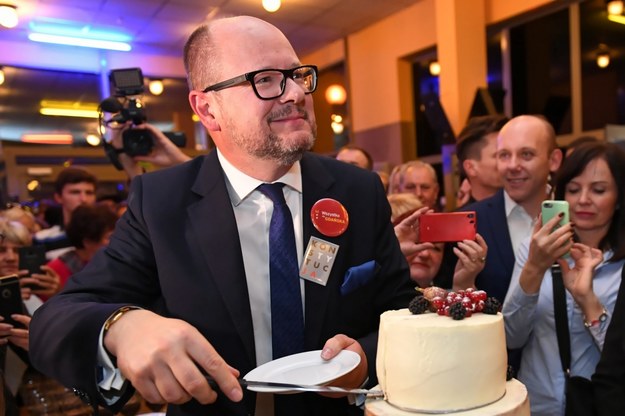 Paweł Adamowicz podczas wieczoru wyborczego / 	Adam Warżawa    /PAP