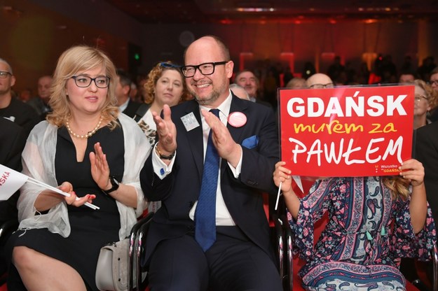 Paweł Adamowicz z żoną Magdaleną / 	Adam Warżawa    /PAP