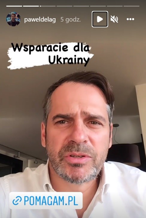 Paweł Deląg utworzył zbiórkę dla ofiar wojny /Instagram