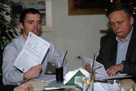 Paweł Drumlak (z lewej) ze swoim mecenasem /Agencja Przegląd Sportowy