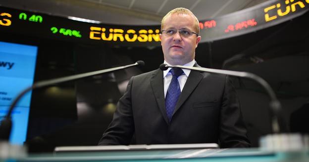 Paweł Jarski, prezes Elemental Holding, w czasie debiutu na NewConnect /PAP