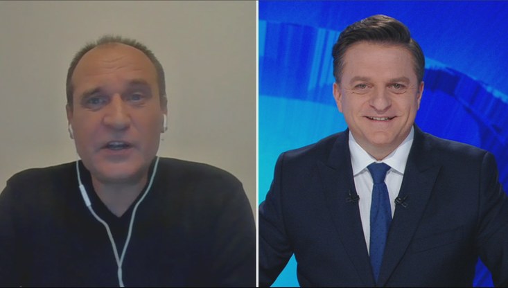Paweł Kukiz w programie "Gość Wydarzeń" /Polsat