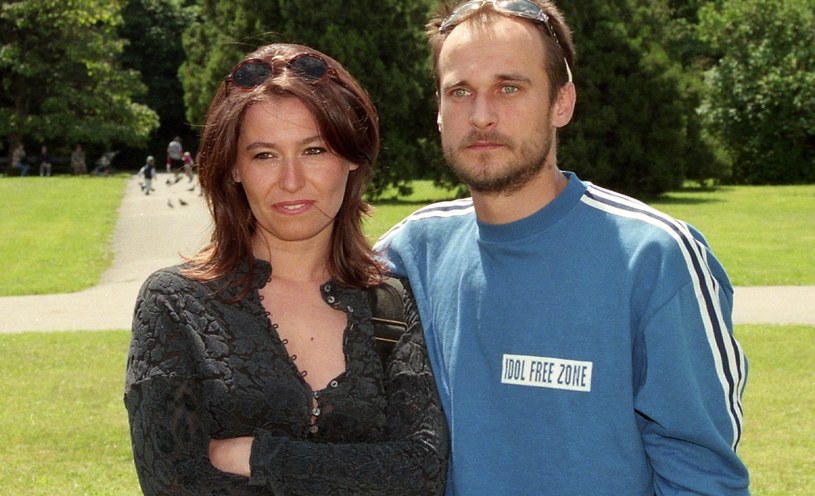 Paweł Kukiz z żoną, 1997 rok /Marek Szymański /Agencja FORUM